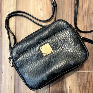 MCM Double Zipper Camera Crossbody Bag
